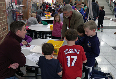  Students participating in STEM activities